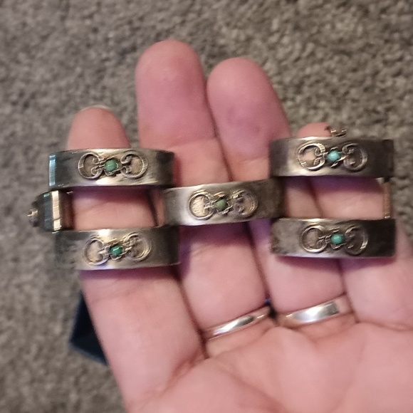 Vintage Sterling Link Bracelet - Picture 7 of 10